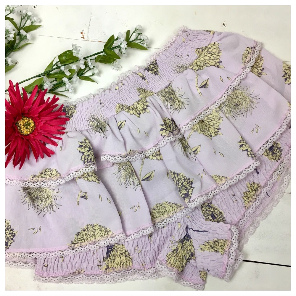 *CLEARANCE* Lolita Lavender Crop Top & Shorts Set - Picture 4 of 8